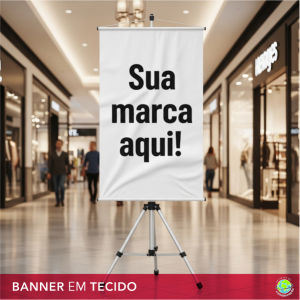 Banner em tecido Dryfit, Oxford, Tactel ou Helanca Banner Tecido Sublimado   
