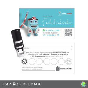 Cartão Fidelidade Papel Supremo 300g | 9x5cm | Cores: 4x1 | Verniz UV Brilho  