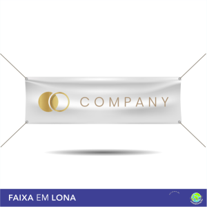 Faixa em lona Lona Brilho ou Fosca 440g Faixa Impressão Digital   Prazo de criação: 2 dias úteis após envio das informações
